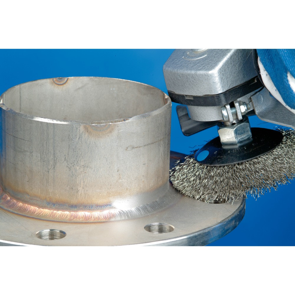 PFERD Kegelbürste ungezopft KBU Ø 125x10mm M14 Edelstahl-Draht-Ø 0,35 mm Winkelschleifer Produktbild img3 L