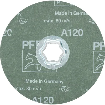 Produktbild von PFERD - COMBICLICK Korund Fiberscheibe Ø 125 mm A120 für universelle Anwendunge