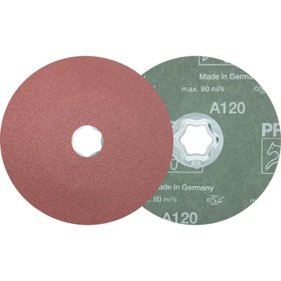 Produktbild von PFERD - COMBICLICK Korund Fiberscheibe Ø 125 mm A120 für universelle Anwendunge