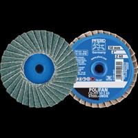 Produktbild von PFERD - COMBIDISC Zirkon Mini-POLIFAN CD Ø 50mm Z60 für gehärteten Stahl