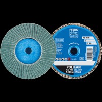 Produktbild von PFERD - COMBIDISC Zirkon Mini-POLIFAN CD Ø 75 mm Z80 für gehärteten Stahl