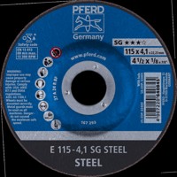 Produktbild von PFERD - Schruppscheibe E 115x4,1x22,23 mm Leistungslinie SG STEEL für Stahl