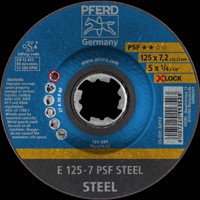 Produktbild von PFERD - Schruppscheibe E 125x7,2 mm X-LOCK Universallinie PSF STEEL für Stahl