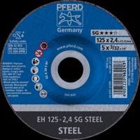 Produktbild von PFERD - Trennscheibe EH 125x2,4x22,23 mm gekröpft Leistungslinie SG STEEL für S