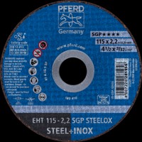 Produktbild von PFERD - Trennscheibe EHT 115x2,2x22,23 mm gerade Speziallinie SGP STEELOX für S