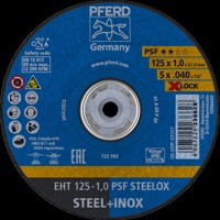 Produktbild von PFERD - Trennscheibe EHT 125x1,0mm X-LOCK gerade Universallinie PSF STEELOX für