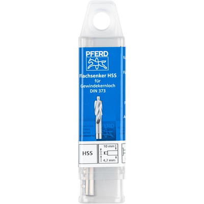 Produktbild von PFERD - HSS Flachsenker mit Führungszapfen DIN 373 Ø 10,0mm Schaft-Ø 8 mm für G