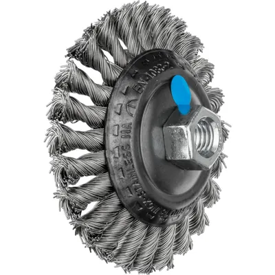 Produktbild von PFERD - Kegelbürste gezopft KBG Ø 100x13 mm M14 Edelstahl-Draht-Ø 0,50mm Winkel
