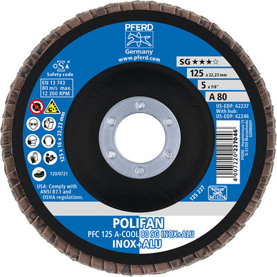 Produktbild von PFERD - Fächerschleifsch. gew.125mm A 80 SG-COOL