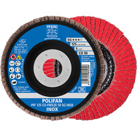 PFERD POLIFAN Fächerscheibe PFF flach CO-FREEZE Leistungslinie SG INOX Edelstahl Produktbild