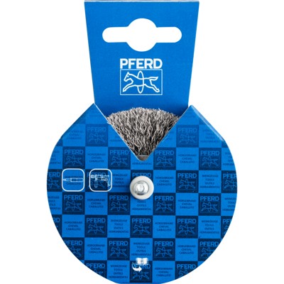 Produktbild von PFERD - POS Rundbürste ungezopft RBU Ø70x15 mm Schaft-Ø6 mm Stahl-Draht-Ø0,30 (