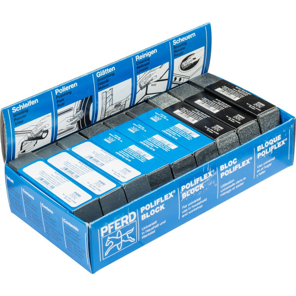 PFERD Poliflex Schleifblock Set Bindung PUR SIC für Feinschliff und Finish Produktbild img1 L