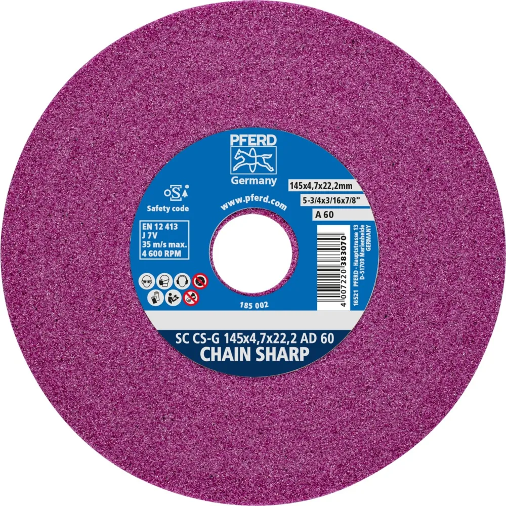 PFERD CHAIN SHARP Schleifscheibe CS-G A60 zum Schärfen von Sägeketten Produktbild img1 L