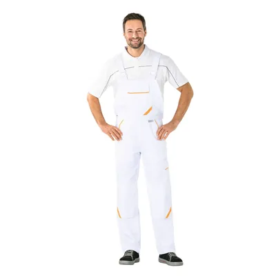 Produktbild von Planam - Latzhose 2337 weiß/weiß/gelb, Größe 68