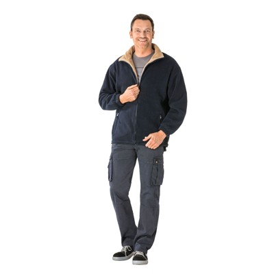 Wetter- und Kälteschutz-Fleecejacke Stream 0347 marine/camel, Größe S