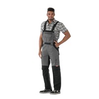 Produktbild von Planam - Latzhose 2526 schiefer/schwarz, Größe 29