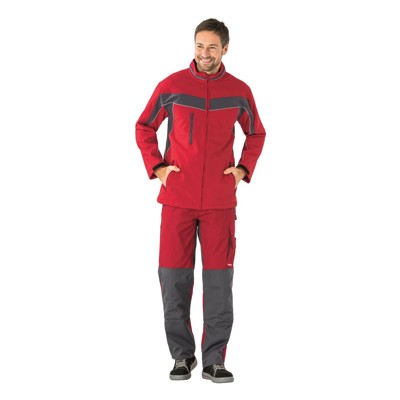 Wetter- und Kälteschutz-Fleecejacke Plaline 2707 rot/schiefer, Größe M