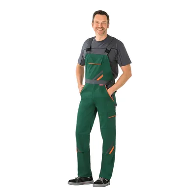Produktbild von Planam - Latzhose 2432 grün/orange/schiefer, Größe 44