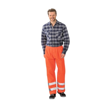 Produktbild von Planam - Regenhose 2064 warnorange, Größe L