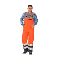 Produktbild von Planam - Regenlatzhose 2066 warnorange/marineblau, Größe 4XL