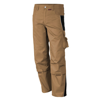 Produktbild von qualitex® - Bundhose "PRO" khaki/schwarz, Größe 98