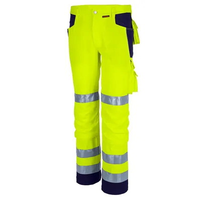 Produktbild von qualitex® - Bundhose "PRO WS" warngelb/marine, Größe 110