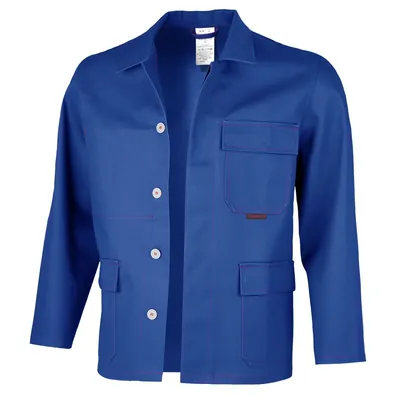 Produktbild von qualitex® - Arbeitsjacke "robust" kornblau, Größe 44