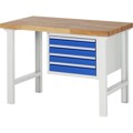 Produktbild von RAU. - Werkbank Modell 7133, 1x4 Schubladen L, 1250 x 700 x 840mm