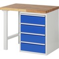 Produktbild von RAU. - Werkbank Modell 7509-1, 1x4 Schubladen L, 1000 x 900 x 840mm