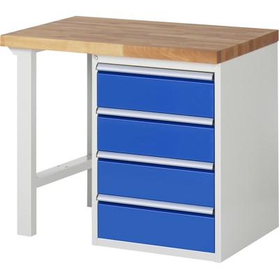 Produktbild von RAU. - Werkbank Modell 7509-1, 1x4 Schubladen L, 1000 x 900 x 840mm