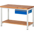 Produktbild von RAU. - Werkbank Modell 8001-A7, 1 Schublade L, Ablageboden, 1250 x 700 x 840mm
