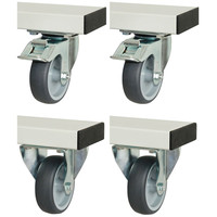 Produktbild von RAU. - Rollensatz für Serie adlatus 300+600, 2 Lenk-, 2 Bockrollen