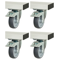 Produktbild von RAU. - Rollensatz für Serie adlatus 300+600, 4 Lenkrollen mit Feststeller