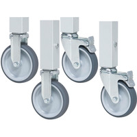 Produktbild von RAU. - Rollensatz mit Expanderbefestigung, 2 Lenk-, 2 Bockrollen