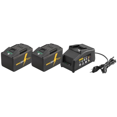 Produktbild von REMS - Power-Pack 22V,9,0Ah/230V,90W2xAkku + Ladegerät, im Karton