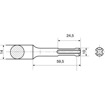 Produktbild von RENNSTEIG - Breitflachmeißel SDS-plus 250mm