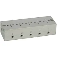 Produktbild von RIEGLER - Reihengrundplatte 5-fach, M5 für Mini-Magnetventile 15mm