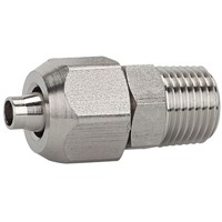 Produktbild von RIEGLER® - Gerade Einschraubverschraubung R 3/8" A, Schlauch 10/8, Edelstahl 1.