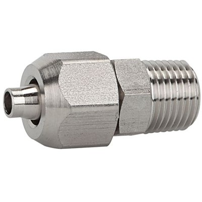 Produktbild von RIEGLER® - Gerade Einschraubverschraubung, R 1/4" A, Schlauch 6/4, Edelstahl 1.