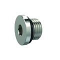 Produktbild von RIEGLER® - Verschlussschraube, Innensechskant 6mm, G 1/4", NBR O-Ring, Messing 