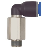 Produktbild von RIEGLER® - L-Steckverschraubung »Blaue Serie« lang, drehbar, R 1/2" A, Ø12mm