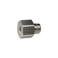 Produktbild von RIEGLER® - Reduziernippel lang, M5 A, G 1/8" I, SW 14, Messing vernickelt