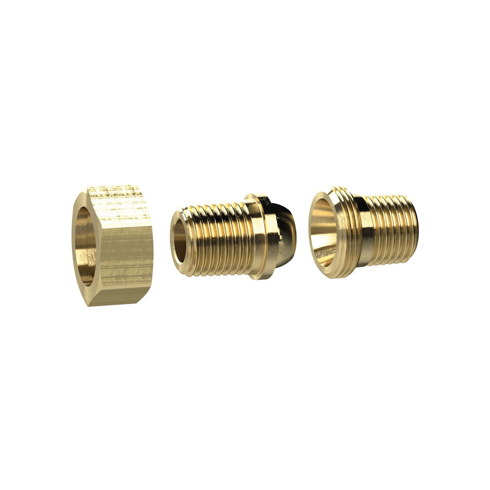 RIEGLER Lösbarer Doppelgewindenippel, konisch dichtend, R 2" A, R 2" A, Messing Produktbild img1 L