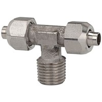 Produktbild von RIEGLER® - T-Einschraubverschraubung, R 1/8" A, für Schlauch 6/4, Edelstahl 1.4