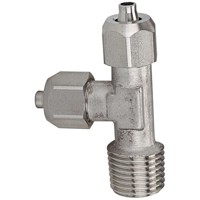 Produktbild von RIEGLER® - L-Einschraubverschraubung, R 1/8" A, für Schlauch 6/4, Edelstahl 1.4