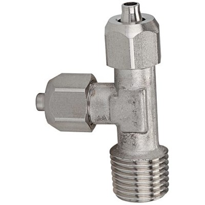 Produktbild von RIEGLER® - L-Einschraubverschraubung, R 1/8" A, für Schlauch 8/6, Edelstahl 1.4