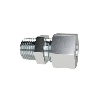 Produktbild von RIEGLER - Gerade Einschraubverschraubung, R 1/2" A, Rohr-Ø 14, Stahl verzinkt