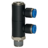 Produktbild von RIEGLER® - L-Mehrfachverteiler »Blaue Serie«, 2-fach drehbar, R 1/2" A Ø10mm