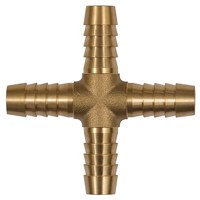 Produktbild von RIEGLER® - Kreuz-Schlauchverbindungsstutzen, für Schlauch LW 4mm, Messing