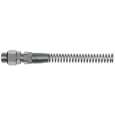 Produktbild von RIEGLER® - Gerade Einschraubverschraubung, Knickschutzfeder drehbar G 1/4" A, S